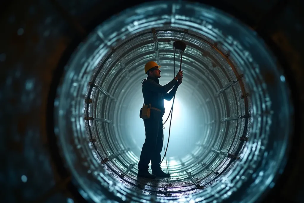 working cleaning air duct