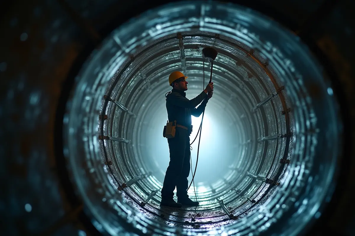 working cleaning air duct