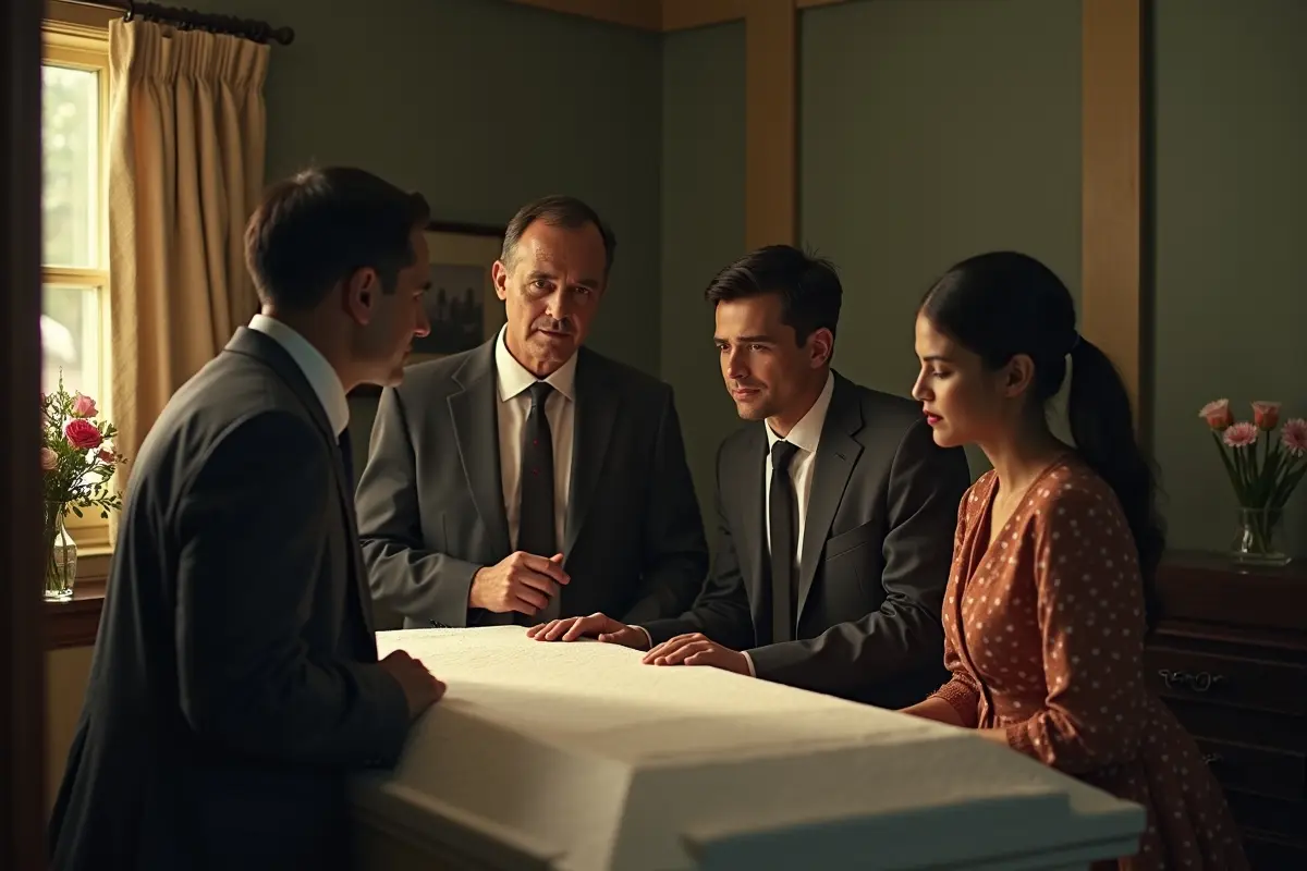 arranging a funeral family