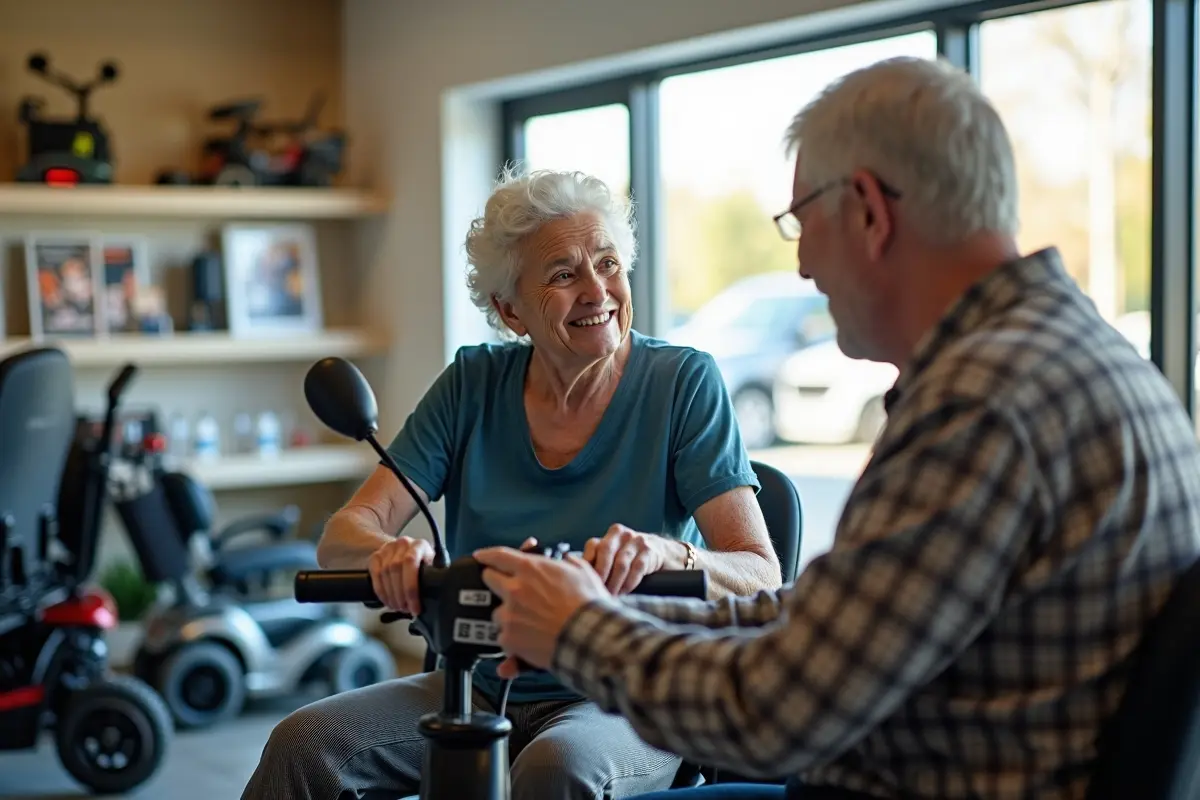 person buying mobility scooter