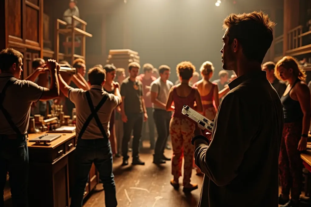 employees work in theatre