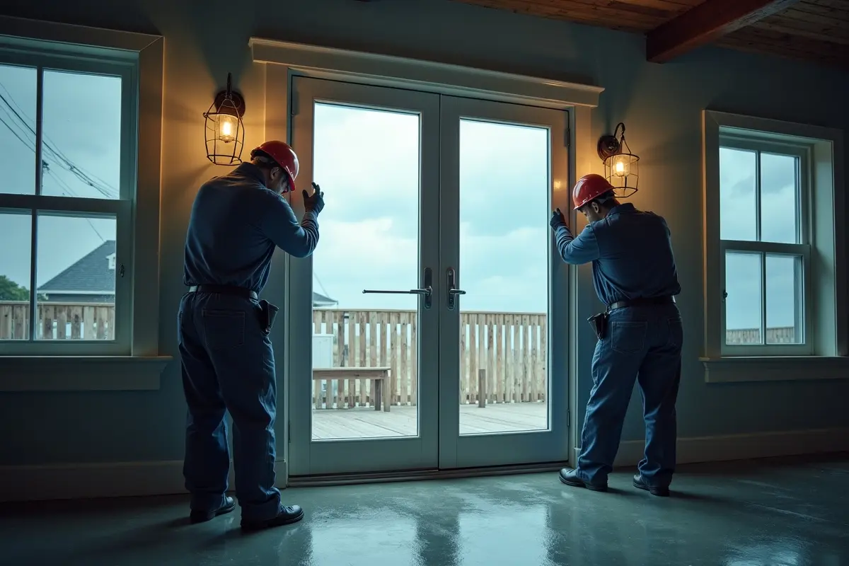 maintained hurricane impact doors