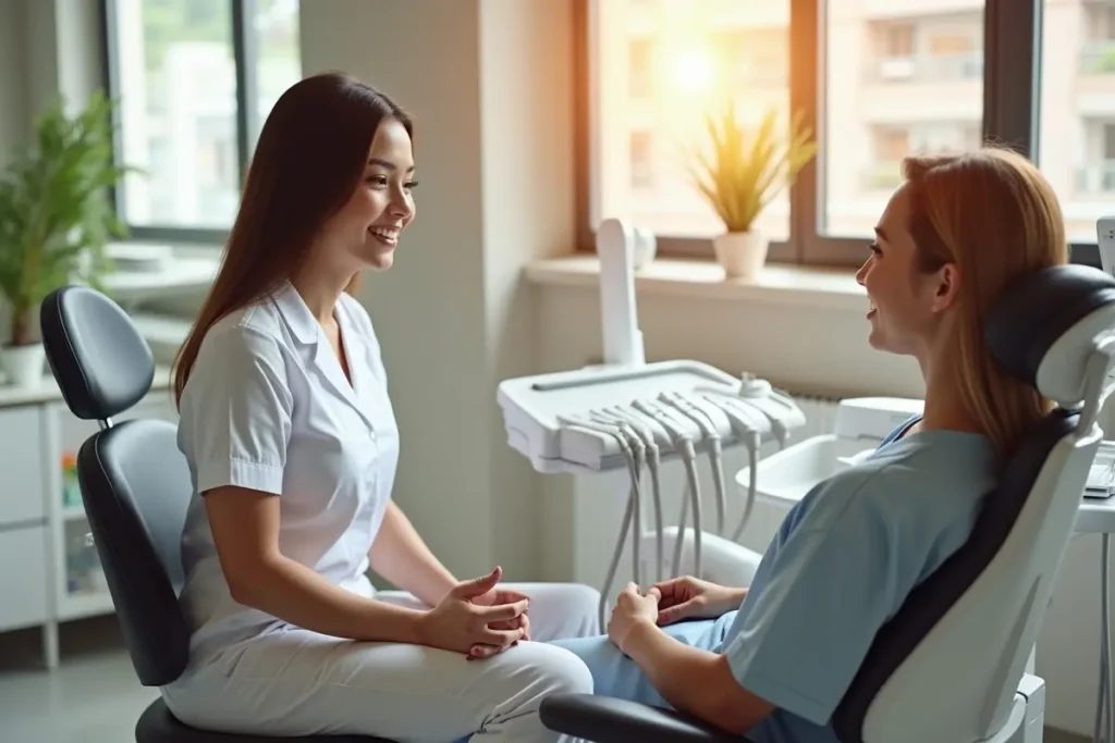 patient in cosmetic dentistry clinic