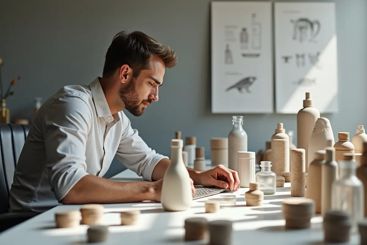 designer choosing product closure that shapes shelf life and brand identity