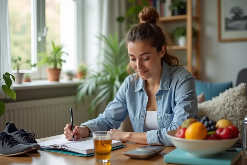 person building health routine while managing multiple ongoing issues