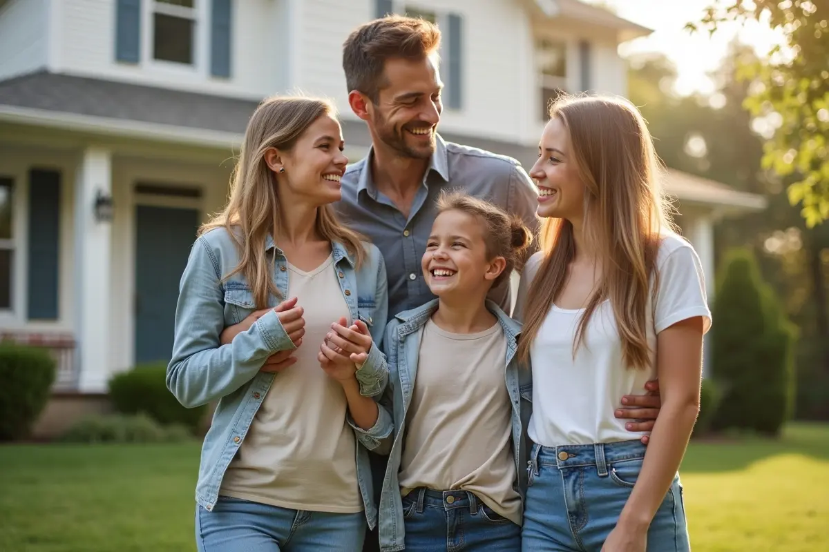 family enjoying financial and lifestyle benefits of homeownership