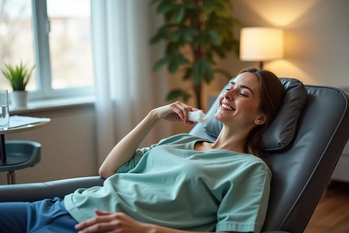 patient recovering comfortably after wisdom teeth removal procedure