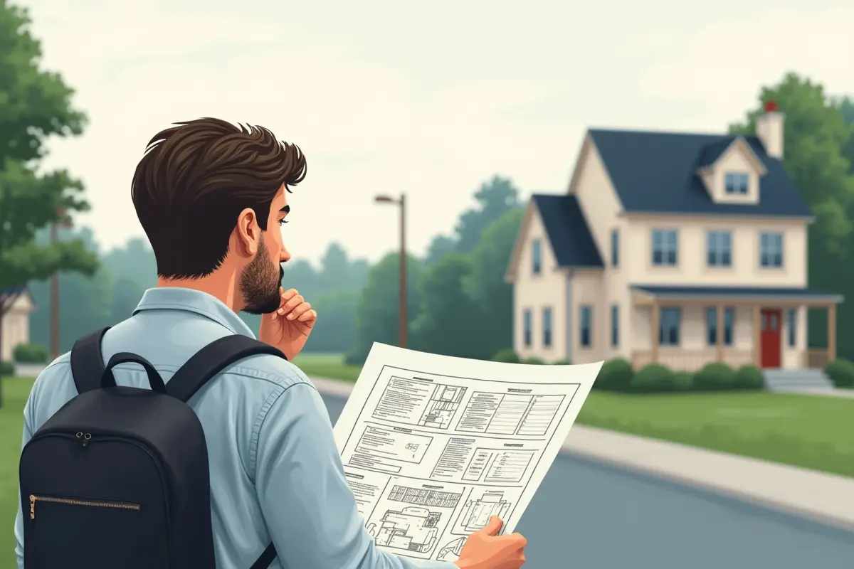 homebuyer evaluating important factors before purchasing a new house