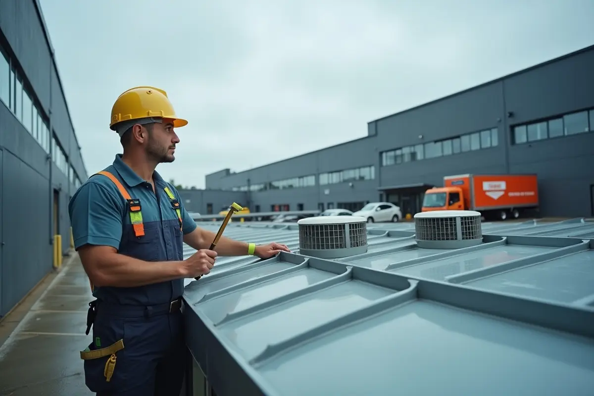 maintenance professional inspecting commercial property for reliable ongoing care