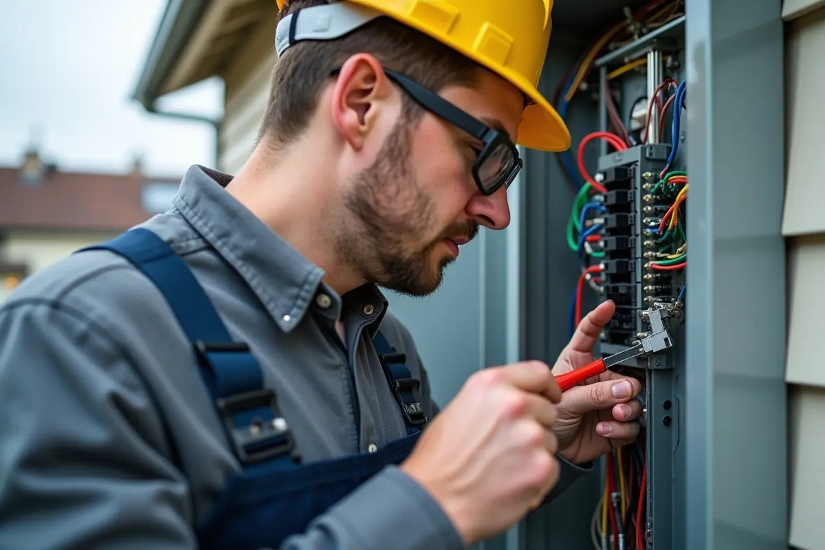 electrician performing regular electrical inspection to ensure home safety