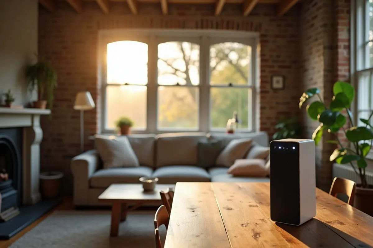 homeowner improving indoor air quality throughout an older residential property